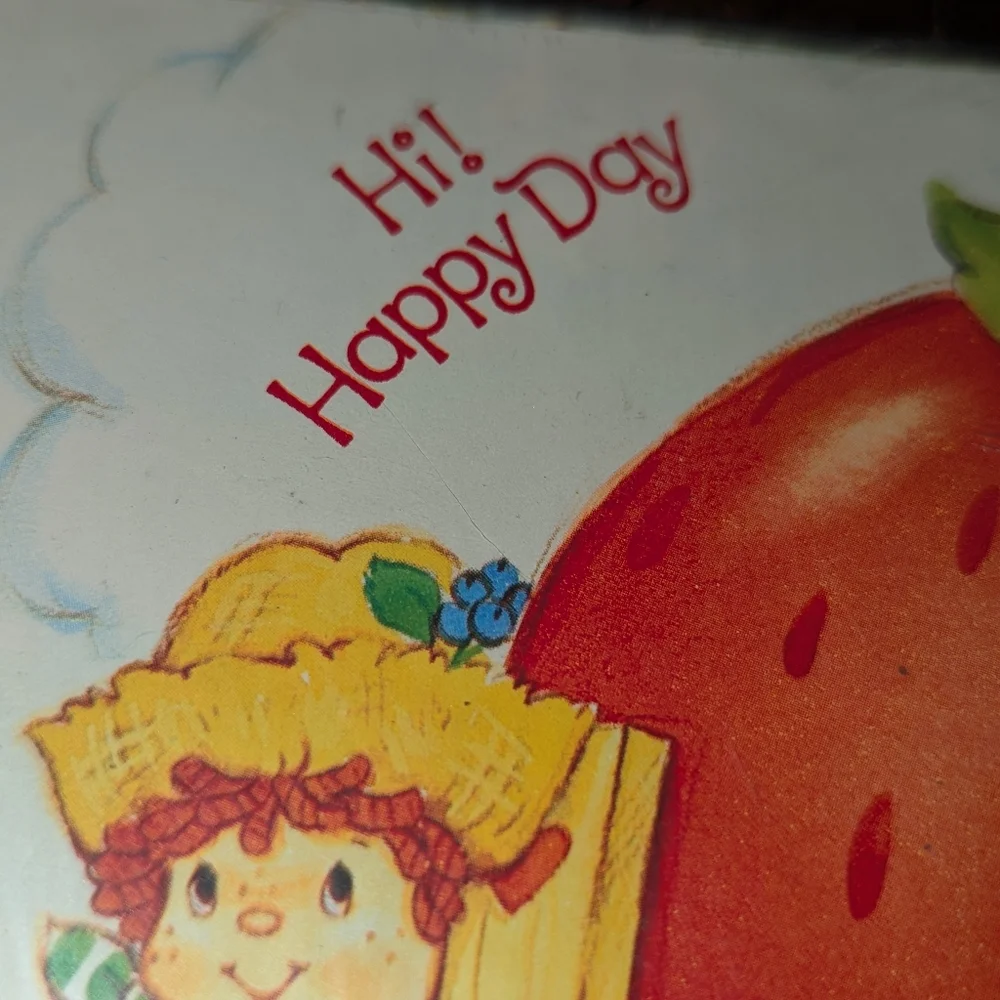 Vintage Strawberry Shortcake Scented wrapping paper